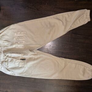 Beige Rawgear Jogger Pants with Embroidered Detail